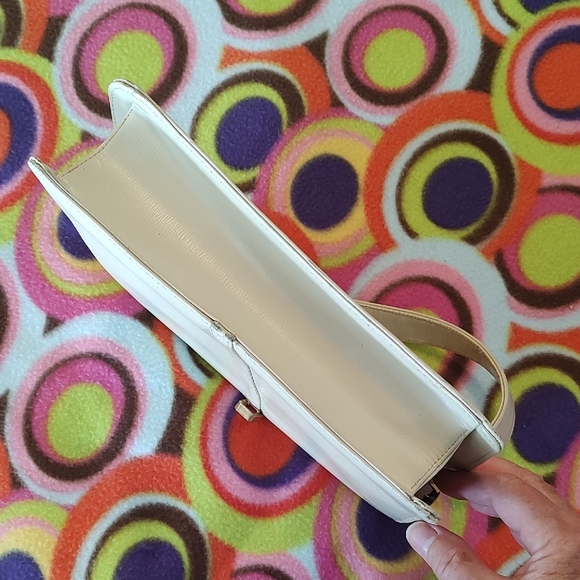 VINTAGE DOFAN Cream Leather Tote Circa 1940-1950's Gorgeous EUC - Picture 10 of 16